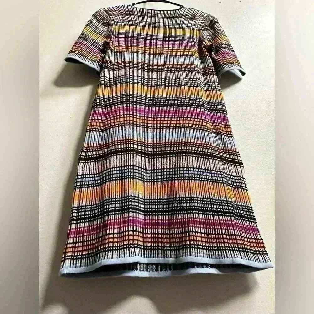 M Missoni Multi-Color Knit Bodycon Sheath Dress Women 12 Luxury Italy Euro Chic - Picture 10 of 11